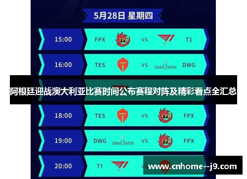 阿根廷迎战澳大利亚比赛时间公布赛程对阵及精彩看点全汇总